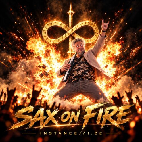 Sax on fire Artwork